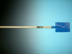 Kinderspade blauw met steel