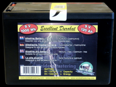 Batterij Durobat 9V / 120Ah (H11,4 x L16,6 x B11,2 cm)