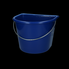 Emmer met vlakke kant 15 ltr. blauw