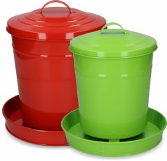 Pluimvee voertoren metaal 6 kg rood