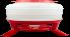Pluimvee voertoren 40 liter rood hopper op pootjes