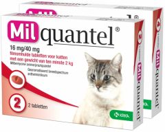 Milquantel 4 mg/10 mg Kitten/Kat Klein 4 tabl. 0,5-2kg