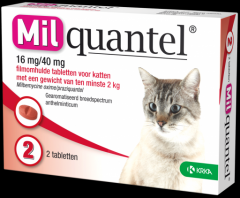 Milquantel 16 mg - 40 mg Kat Groot 2 tabl. vanaf 2kg