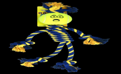 Braide Rope Giant Rasta Man met 10cm Tennis Ball