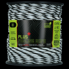 ZoneGuard 6 mm Plus afrasteringskoord zwart en wit 200 m