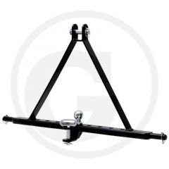 Trekkogel en trekhaakframe voor driepunts hefinrichting cat II