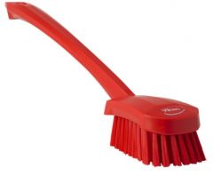 Afwasborstel Vikan lange steel 41824 rood