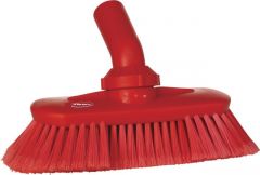 Borstel met watertoevoer Vikan zacht/split draaibaar 70674 rood