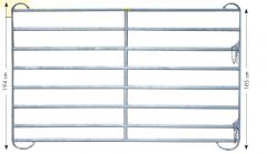 Paneel-8 koppelhek, gegalvaniseerd, 2,40 x 1,94 mtr.