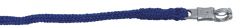 Halsterlijn blauw met paniekhaak