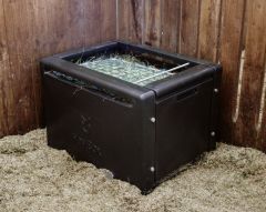 Paarden slowfeeder, 90 liter wandruif met scharnierend rooster