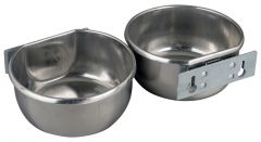 Voer/drinkbak RVS 850 ml met wandhouder
