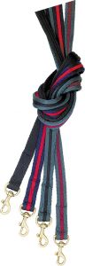 Longeerlijn Soft 8 meter blauw/zwart