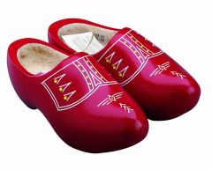 Klomp rood geverfd 17cm mt 27