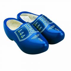 Klomp blauw geverfd 22cm mt 34-35