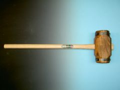 Sleg van rond hout met ovale Atlas steel 100 cm
