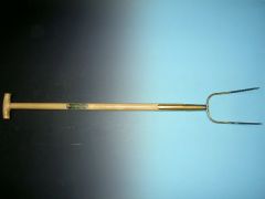 Balenvork Offner 2-tands met steel 100 cm
