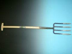Spitvork blauw 4-tands met Atlas steel 85cm