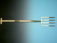 Spitvork Offner STERK brons met Atlas steel 85cm