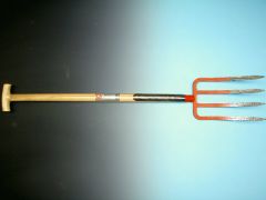 Spitvork 4-tands met dubbele veren en Atlas steel 90cm