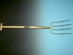 Mestvork Offner 4-tands brons met Atlas steel 90cm
