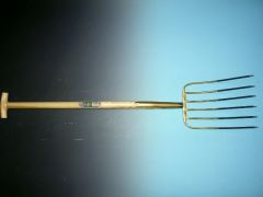 Mestvork Offner 6-tands brons met Atlas steel 90cm