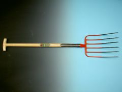 Mestvork 6-tands met dubbele veren en steel 90cm