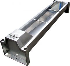 Trog snelle afvoer 140cm, 100l, r.v.s.
