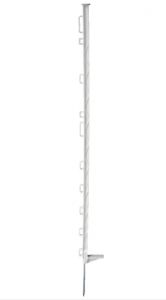Kunststofpaal standaard wit 8-ogen 105cm