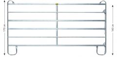 Paneelhek gegalvaniseerd 1,70 x 3,60 mtr.