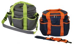 Borsteltas 27 x 22 x 22cm antraciet/appel groen