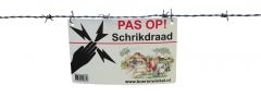 Waarschuwingsbord PAS OP Schrikdraad
