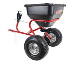 Getrokken zoutstrooier en kunstmeststrooier 60 kg met frontstang