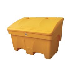 Zoutbak 400 liter met lepel uitsparing - GEEL